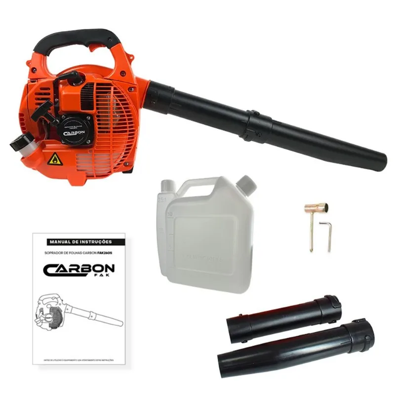 Soprador de Folhas Lateral Gasolina 0,9HP 26cc Muito Potente Carbon Fak