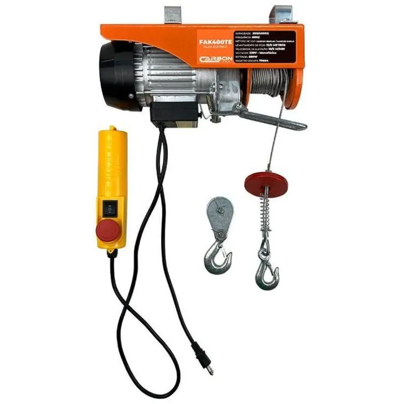Guincho Eletrico 200 A 400kg 220v Fak400te Carbon Fak