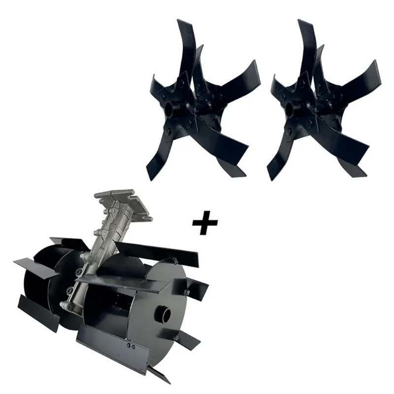 Enxada Rotativa Capinadeira 28mm 6x6mm + Lâmina Arado Cultivador para Roçadeira Stihl FS160 FS220 FS280 FS290