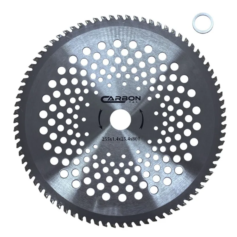 Lâmina Faca Circular Disco 80 Dentes Universal para Roçadeiras a Gasolina Carbon Fak