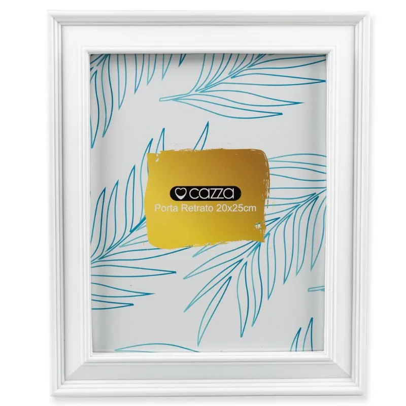 Porta Retrato 20x25cm Plástico Cazza Basic Off White