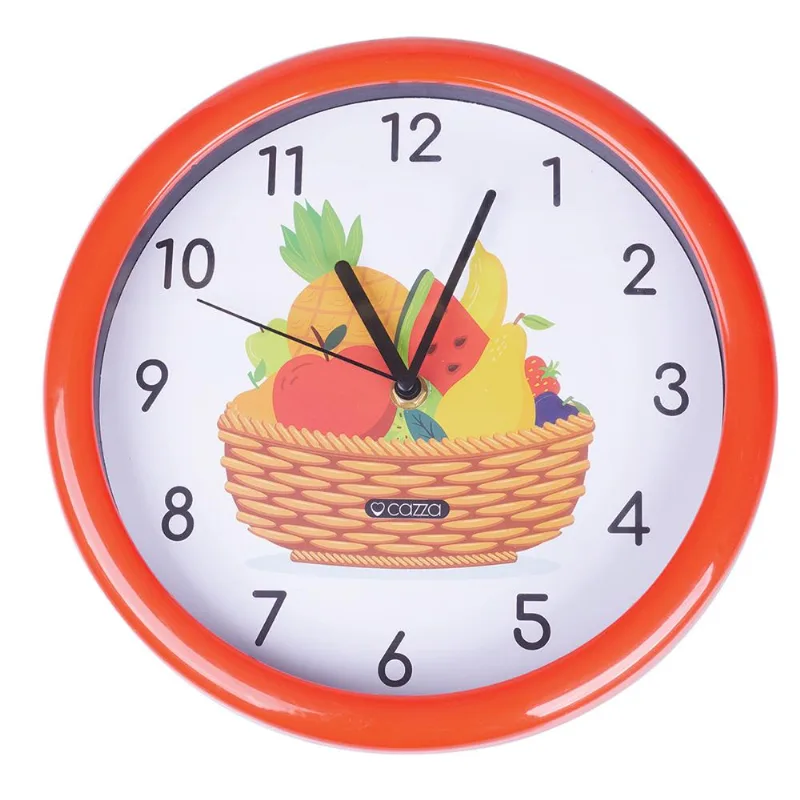 Relógio de Parede 26cm Redondo Cazza Frutas