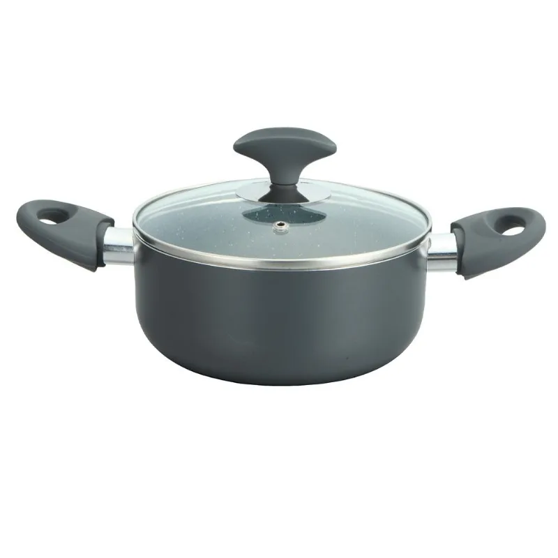 Caçarola Revestimento Cerâmica 18cm Casa do Chef Cinza