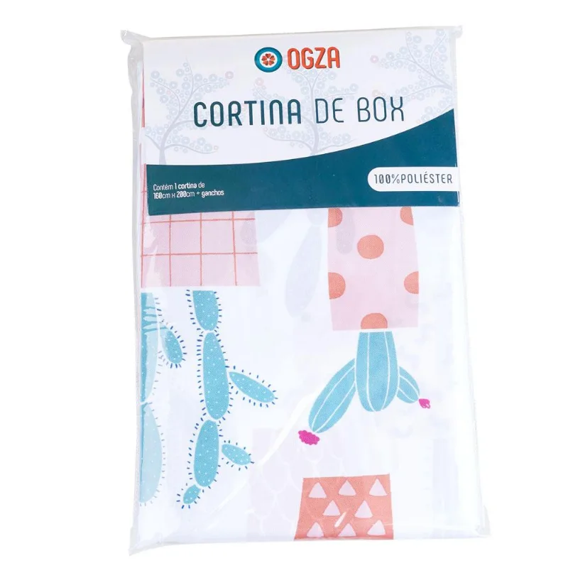 Cortina para Box 160x200cm Poliéster Cazza Color