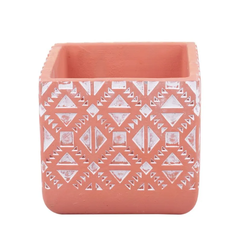 Vaso de Cimento Quadrado 13cm Cazza Bilro
