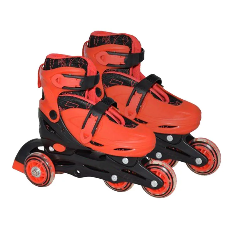 Kit Patins Triline com Proteção Play&Fun Vermelho Tamanho 32 a 35 Patins Triline c/ Proteção Vermelho 32-35 CV212684