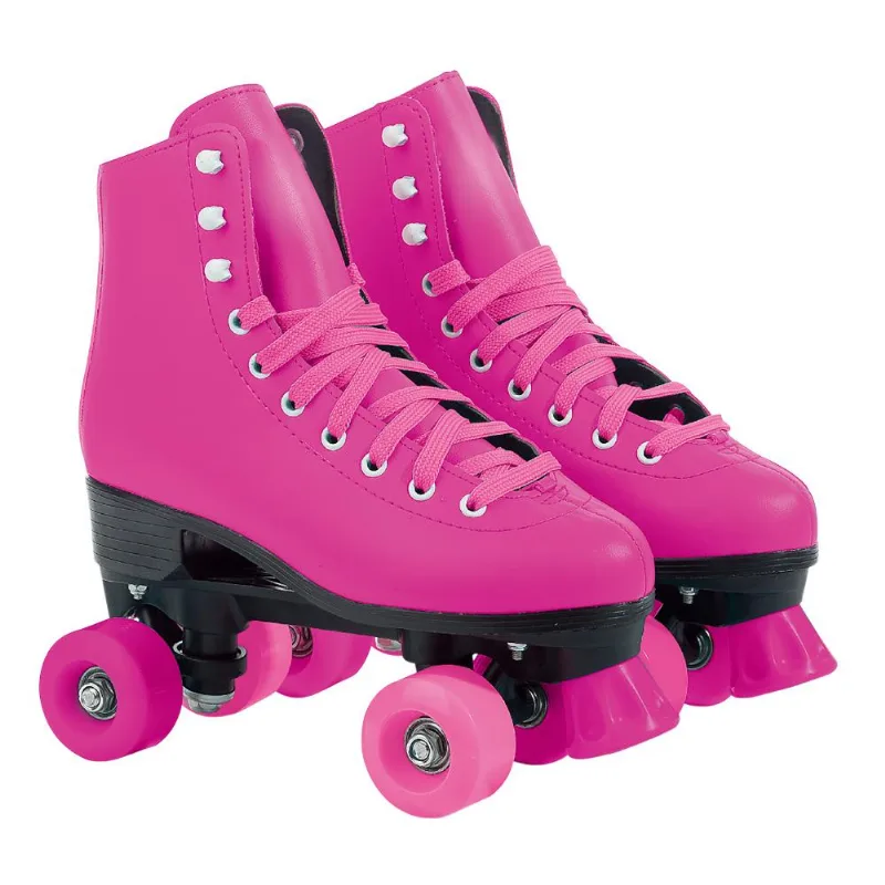 Patins Retrô Quadrado Play&Fun Rosa Tamanho 35 a 36 Patins Retrô Quad Rosa 35-36 CV212686