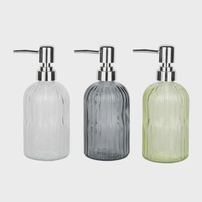 Porta-Sabonete Líquido Cazza Glass em Vidro 425ml - Item Sortido