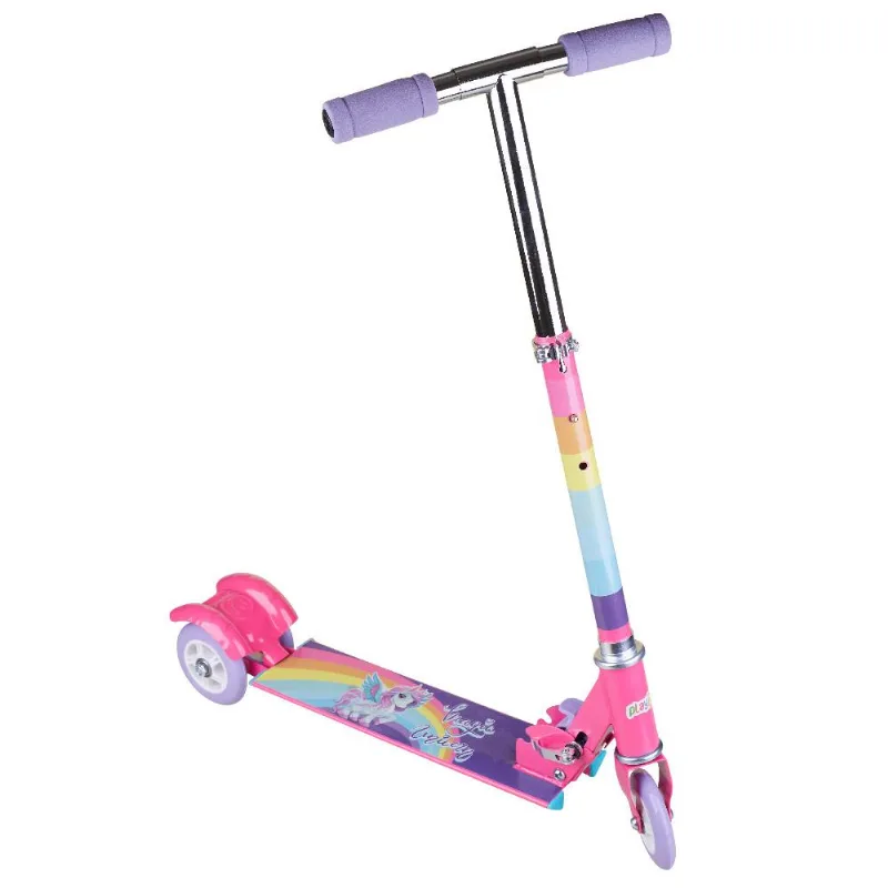 Patinete 3 Rodas Dobrável Rainbow Play&Fun Rosa/Lilás