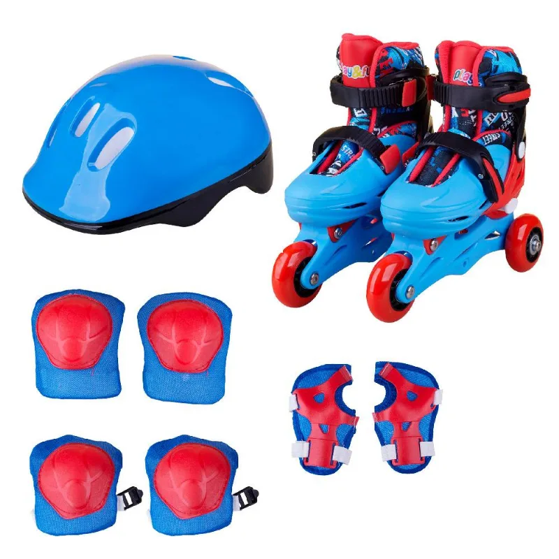 Patins Triline Extreme 28-31 com Kit de Proteção e Mochila Play&Fun