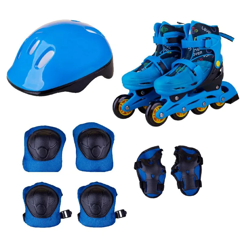 Patins Inline Gamer 32-35 com Kit de Proteção e Mochila Play&Fun