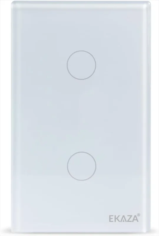 Interruptor Touch EKAZA Zigbee 2 Botões 4x2 Branco - A41