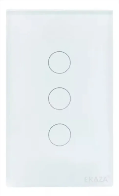 Interruptor Touch EKAZA Zigbee 3 Botões 4x2 Branco - A42