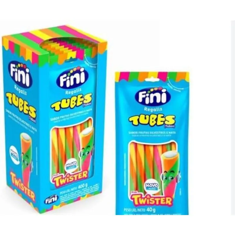 Tubes Regaliz Twister Sabor Frutas Silvestres 400g