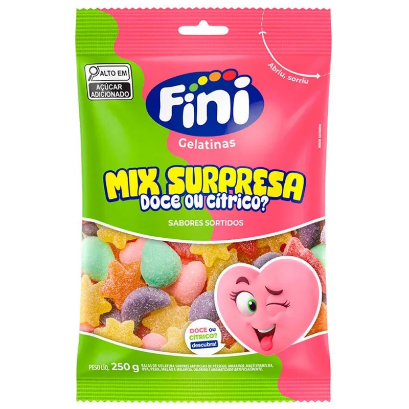 Bala de Gelatina Mix Surpresa 250g - Fini
