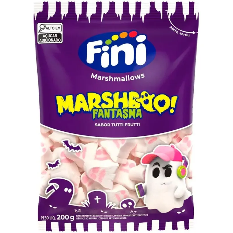 Marshmallow Marshboo Fantasma Tutti Frutti 200g - Fini