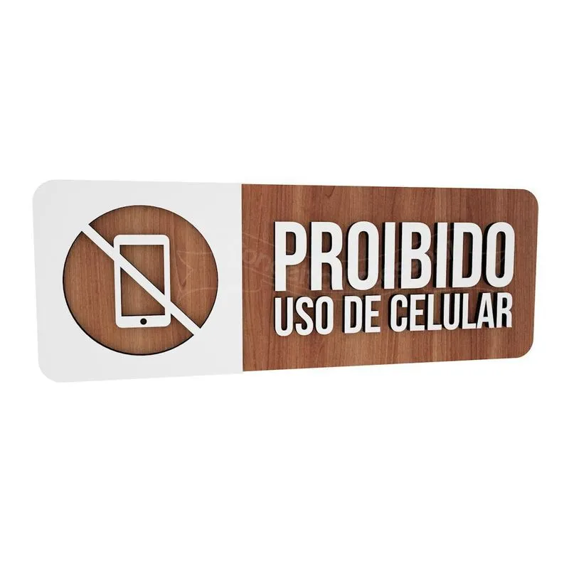 Placa Proibido Uso De Celular Hotel Empresa Consultório Hosp