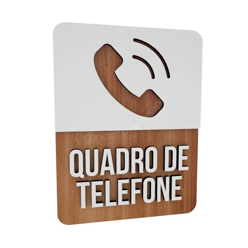 Placa Indicativa Quadro De Telefone Hotel Buffet Comercio