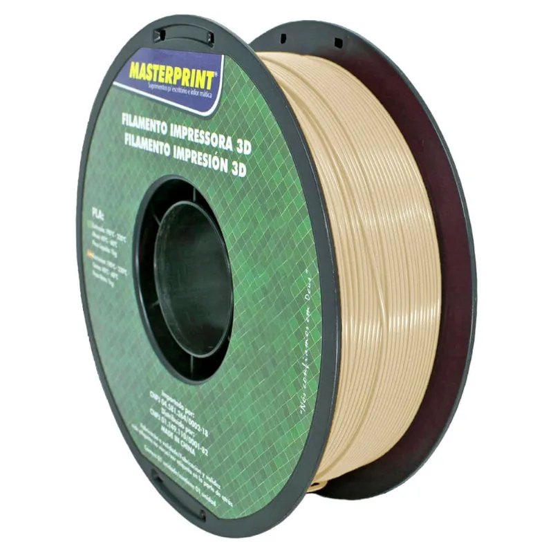 Filamento 3D pla Madeira 1.75mm 1KG Fio Flexível Cor Brilhante Textura Macia para Impressora 3D Masterprint