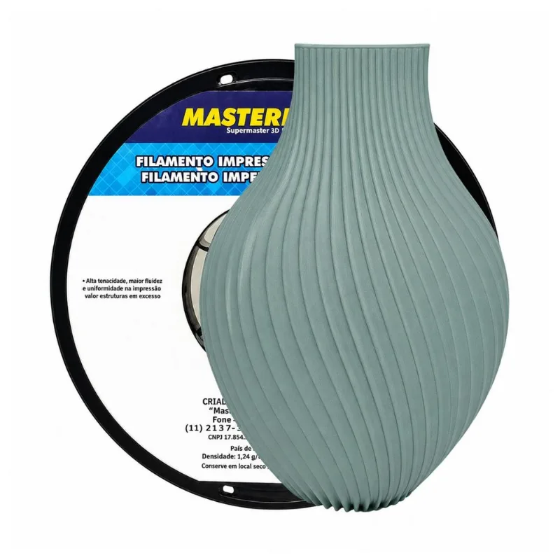 Filamento PETG MP Cinza 1kg Impressora 3D 1,75mm Premium Textura Resistente Modelo Peças Premium