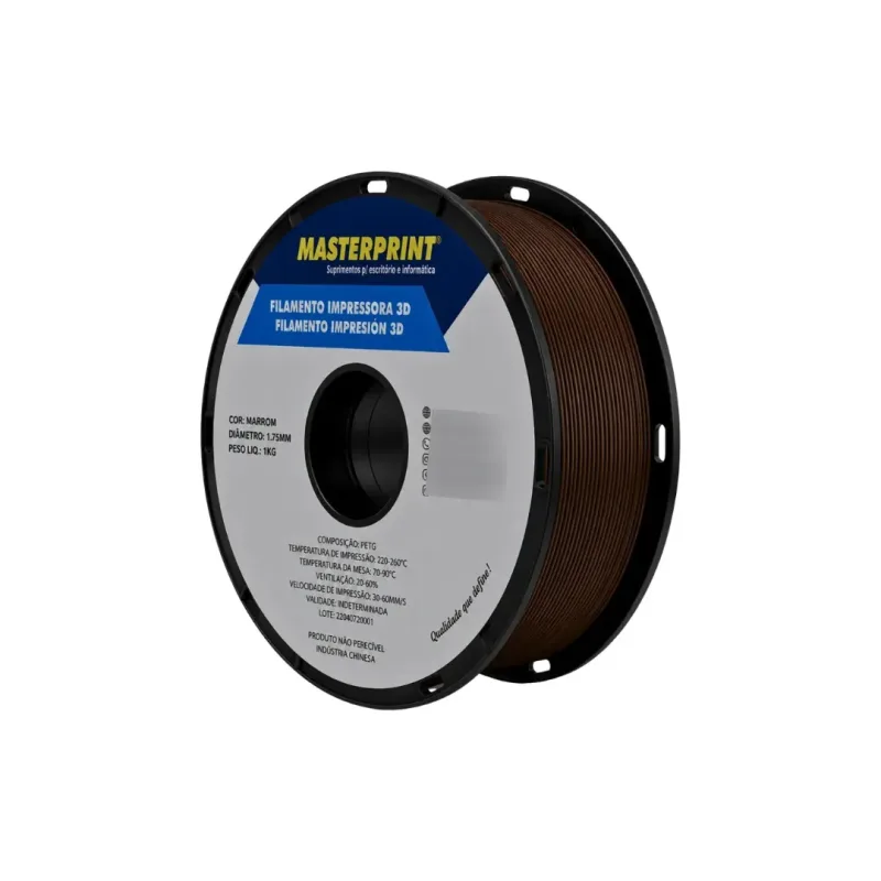 MP-FILAMENTO 3D - PETG MARROM 1KG (1.75MM) DER 4