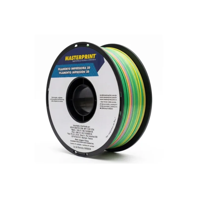 MP-FILAMENTO 3D - PETG FOSFORESCENTE RAINBOW 1KG (1.75MM) DER 4