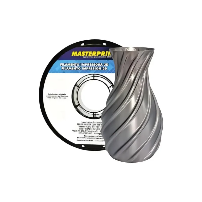 MP-FILAMENTO 3D - PLA NEW SILK PRATA 1KG (1.75MM) DER 4