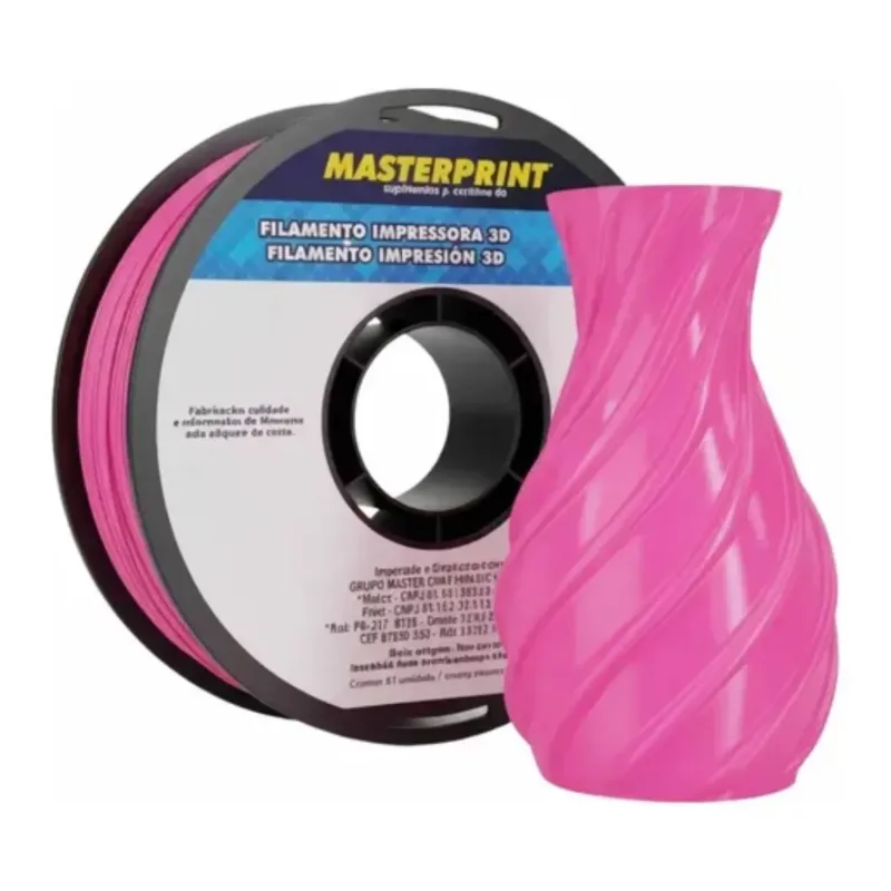 Filamento MasterPrint 3D PLA Fosco Cor Sakura Rosa 1.7mm 1Kg