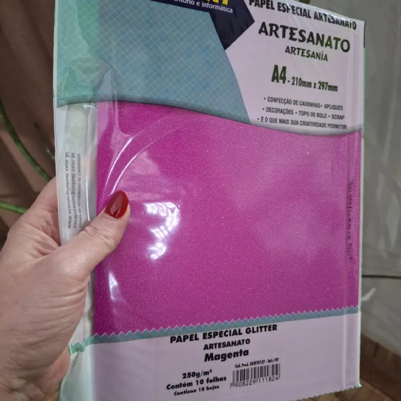 PAPEL ESPECIAL GLITTER A4 250G/M2 PCTE C/10F MASTERPRINT