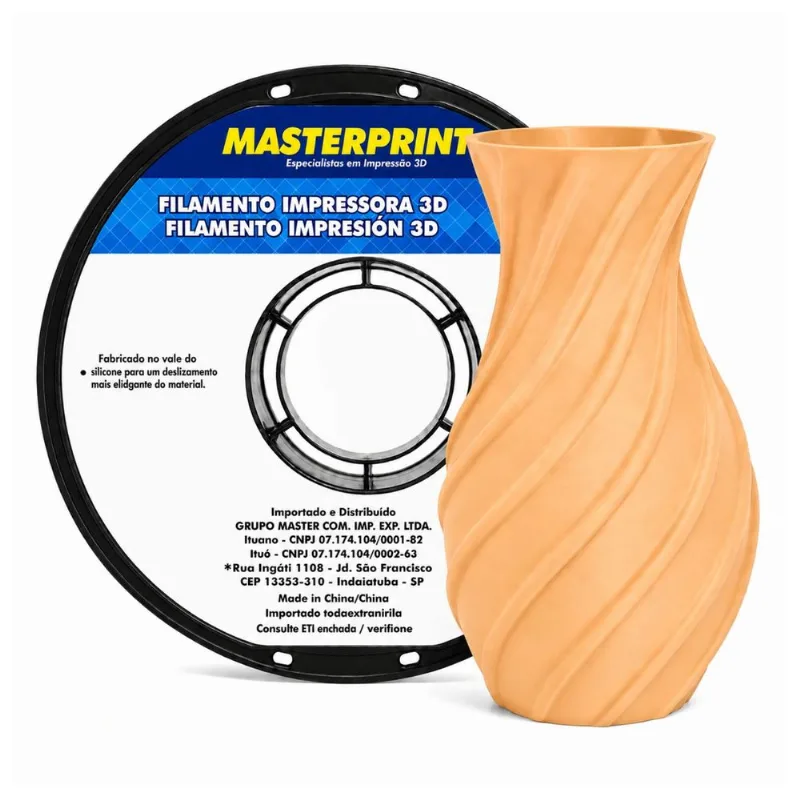 PLA BÁSICO MP FOSCO BLEACHED APRICOT 1KG TEXTURA RESISTENTE PEÇAS MASTERPRINT PREMIUM