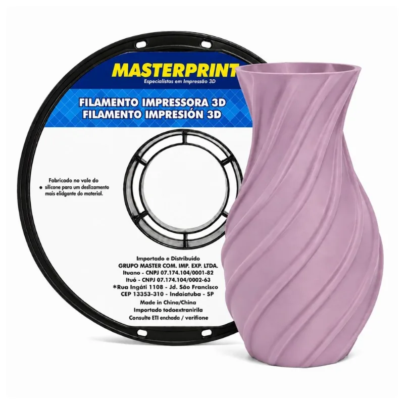 PLA BÁSICO MP FOSCO WINSOME ORCHID 1KG TEXTURA RESISTENTE MODELO PEÇAS MASTERPRINT PREMIUM