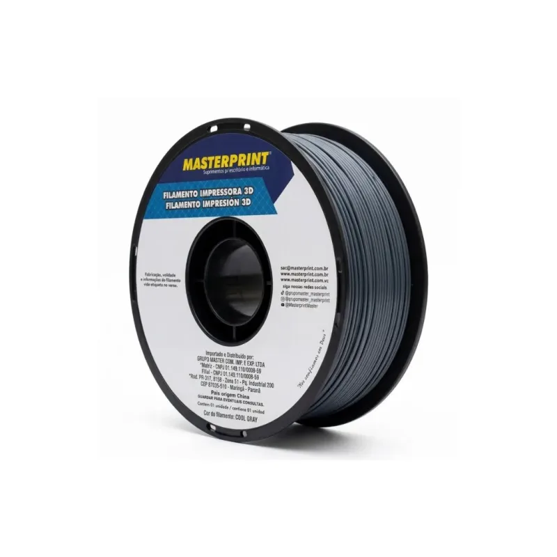 MP-FILAMENTO 3D - PETG COOL GREY 1KG (1.75MM) DER 4