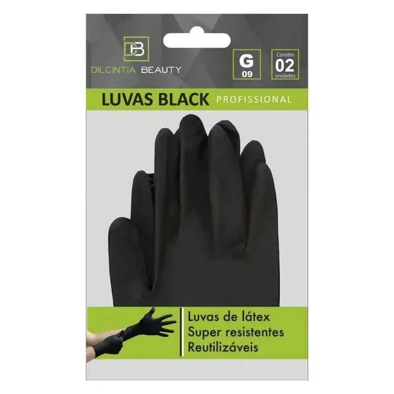 Luva Látex Black Tamanho G 1par Dilcintia