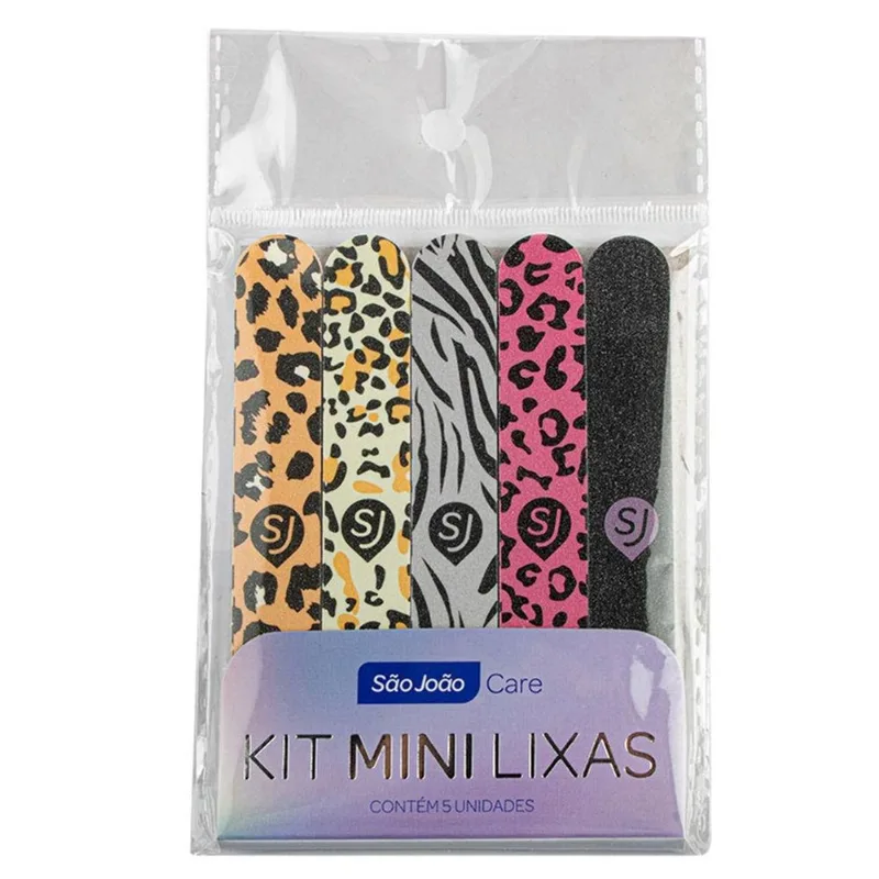 Kit Mini Lixa De Unha Travel Set São João Care 5 Unidades LIXA UNHA KIT MINI C/5UN TRAVEL SET SAO