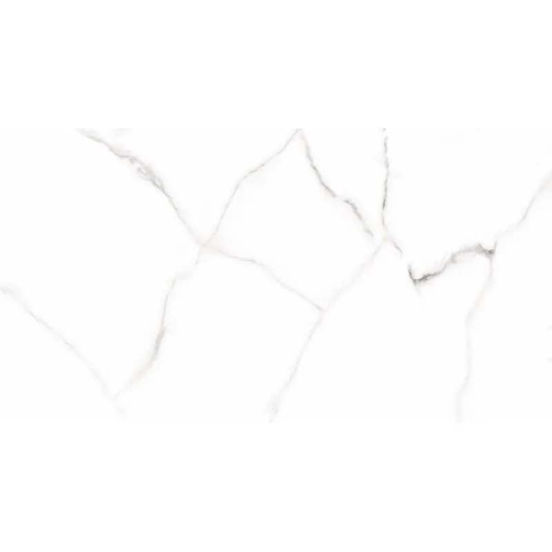Piso Semigres Calacata Cristal Branco Polido Tipo A 60x115cm Retificado 2,09m² Rochamaxx