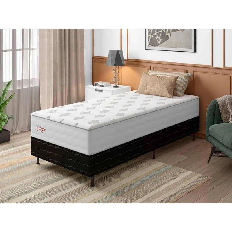 Cama Box Solteiro Premium Geórgia D28 Semi Ortopédico