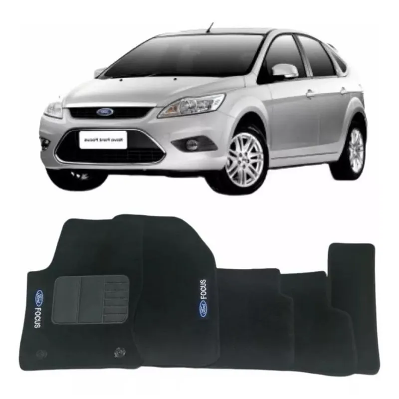 Tapetes Carpete Ford Focus Preto 2011 Luxo