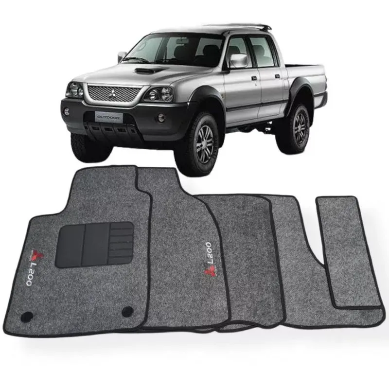 Tapetes Carpete Mitsubishi L200 Sport 2001 A 2012 Grafite