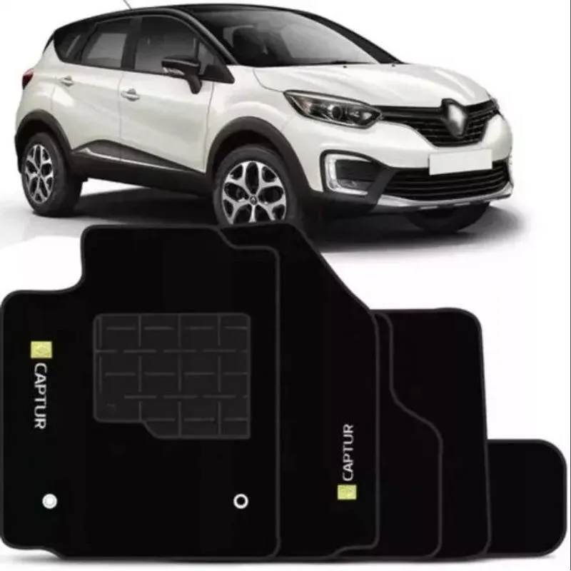 Tapetes Automotivos Personalizados Renault Captur - Preto