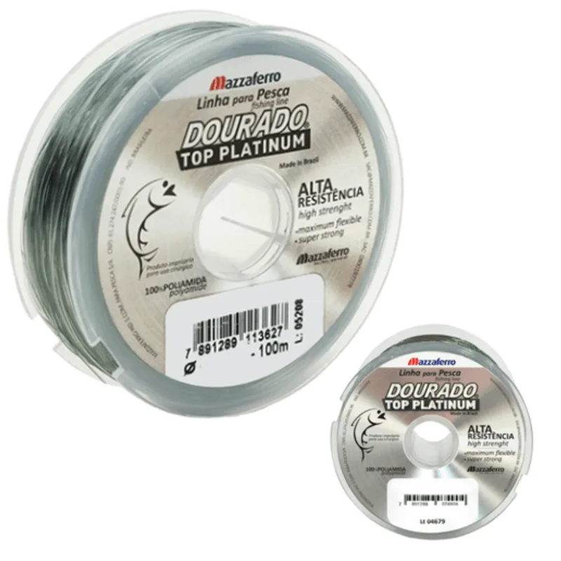 Linha Pesca Monofilamento Platinum 100m 0.70mm Suporta 29,2kg
