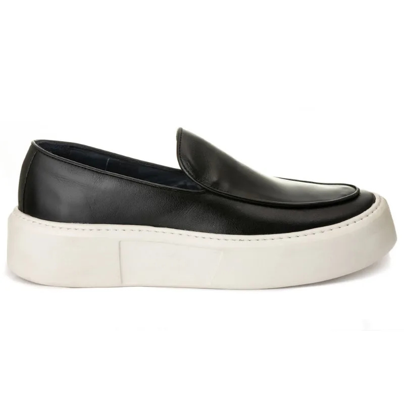 Sapato Loafer Confort Masculino Sola Alta Couro de Luxo