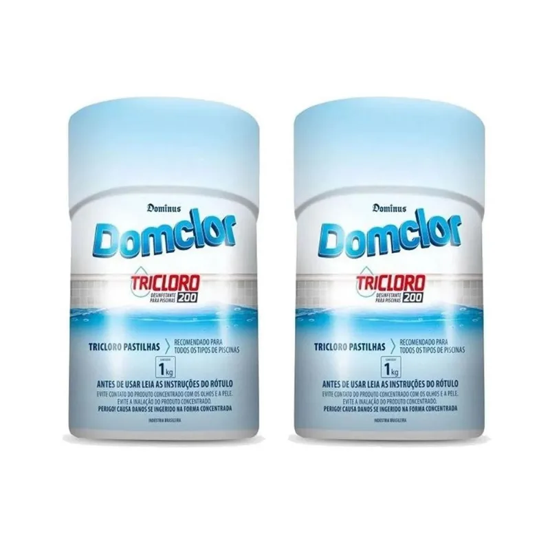 Kit 2 Pastilha De Cloro 10 Unidade 200g Para Piscina Limpeza