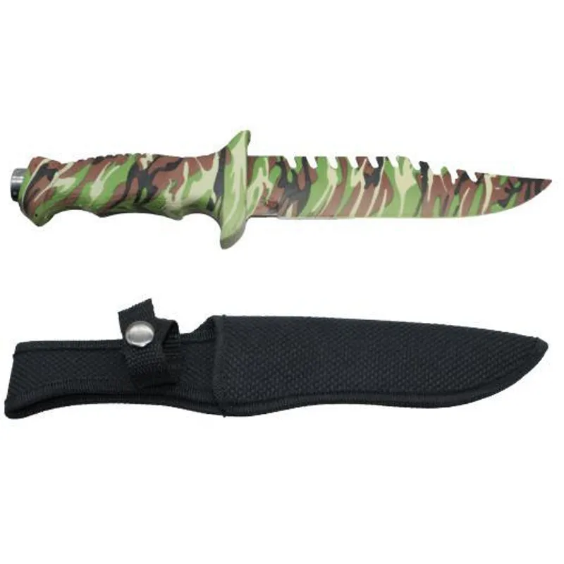 Faca Militar Tatico Rambo Selva Caça Camping + Coldre Bainha
