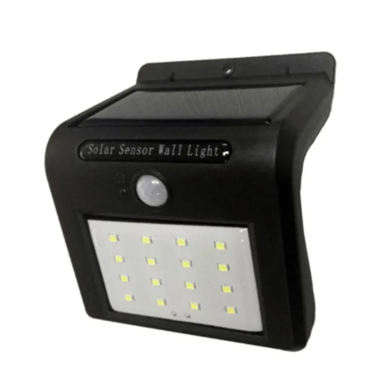 Luminaria Solar Sensor Presença 16 Leds Area Externa Jardim