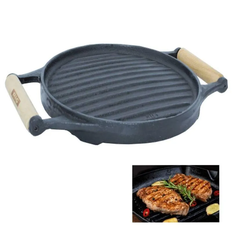 Chapa Bifeteira Dupla Lisa E Ondulada Ferro Fundido Grill
