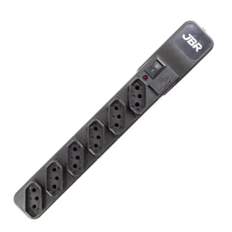 Filtro De Linha 6 Tomadas C/ Fusível 120/220v - Abs