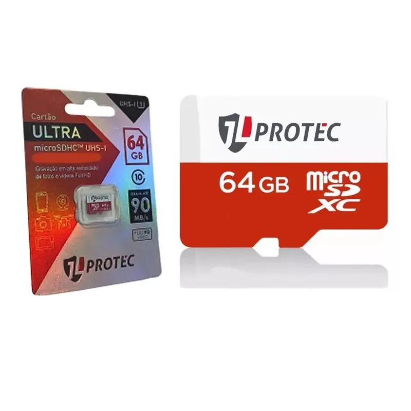 Cartão De Memoria Micro Sd 64gb Class 10 - Jl Protec