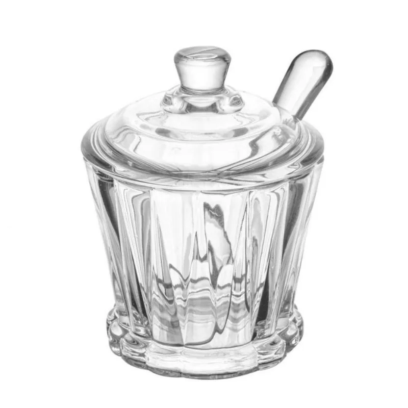 Açucareiro Cristal de Chumbo com Tampa e Colher 210ml - Lyor