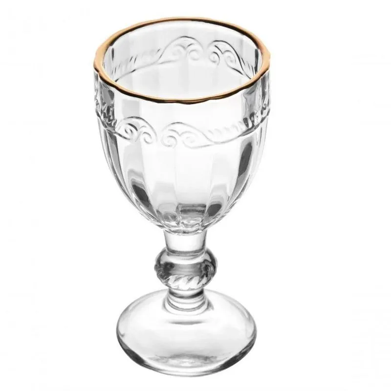 Taça De Licor 50ml Borda Dourada Cristal Imperial - Lyor