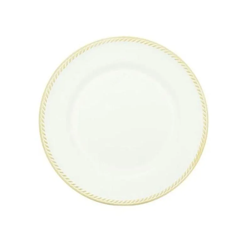 Jogo Com 12 Sousplat Requinte Branco E Dourado - Mimo Style